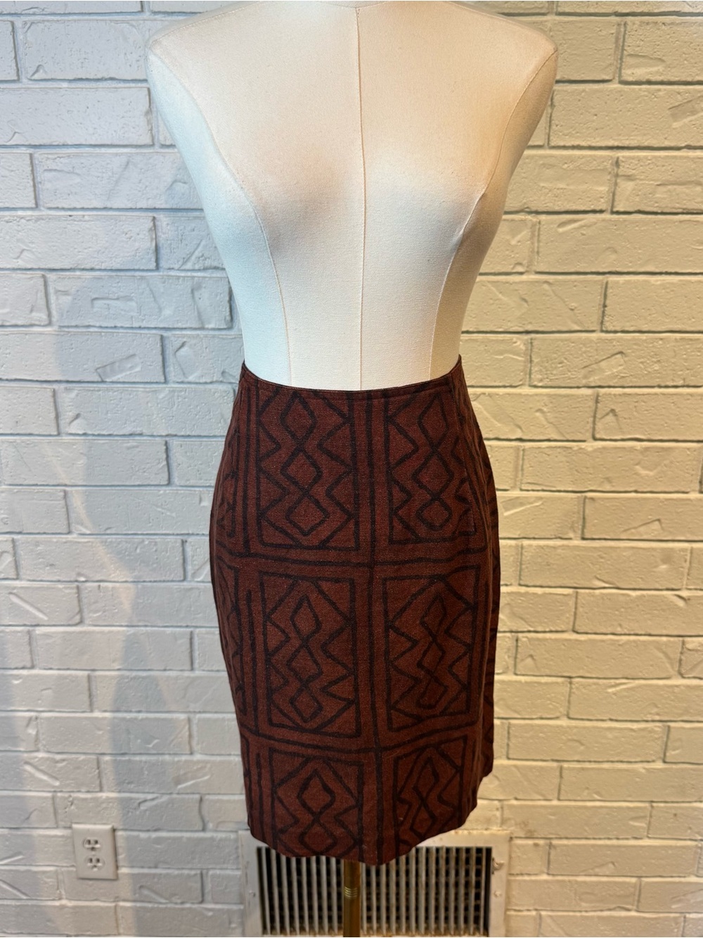 Vintage 90s y2k Cambridge Dry Goods Linen Blend Skirt Womens 8